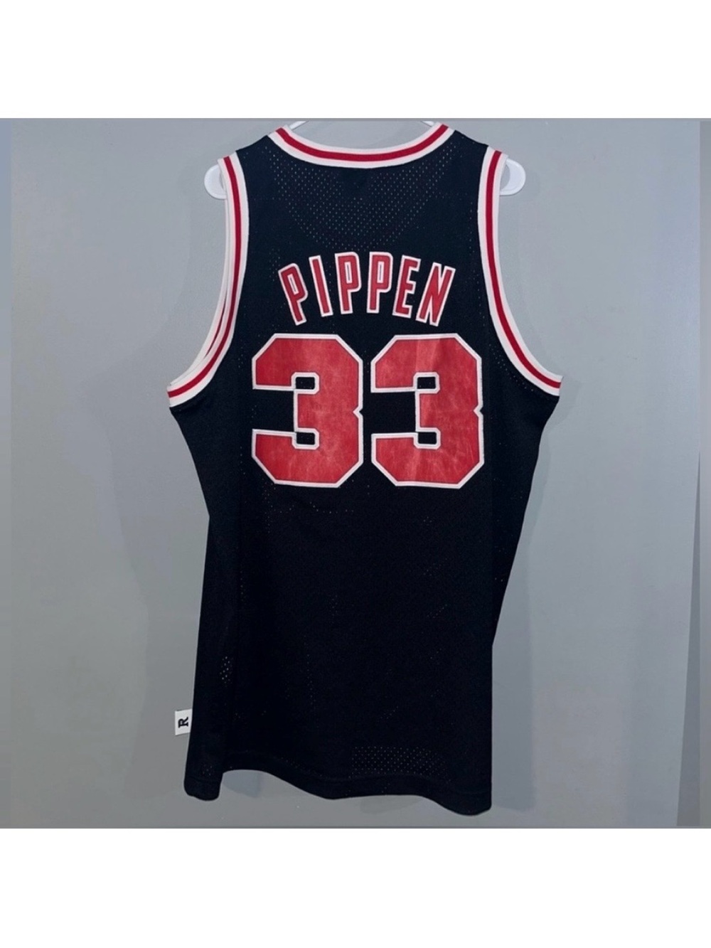 Chicago Bulls Script #33 Pippen Black XL Nike REWIND 1984 NBA Basketball Jersey